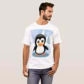 Schattige Cartoon Penguin T-shirt (Voorkant volledig)