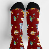 Schattige Cartoon Pet Pattern Sokken (Top)