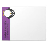 schattige cartoon pinguïn paars notitieblok (Voorkant)