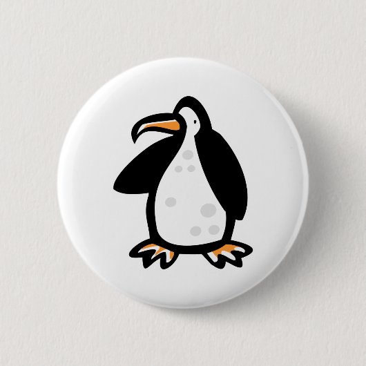 schattige cartoon pinguïn ronde button 5,7 cm (Voorkant)