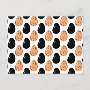 Schattige Cartoon Pinto en Zwarte Bonen  Briefkaart