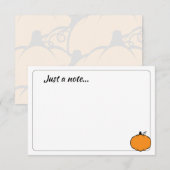 Schattige Cartoon Pompoen Aangepaste Notitie Notitiekaartje (Voorkant / Achterkant)