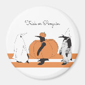 Schattige Cartoon Pompoen Pinguïn Grappige Hallowe Magneet (Voorkant)