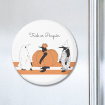 Schattige Cartoon Pompoen Pinguïn Grappige Hallowe