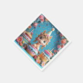 Schattige Cartoon Pony viert verjaardag Servet (Hoek)