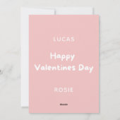 schattige cartoon pug hond kinderen valentijnsdag feestdagenkaart (Achterkant)