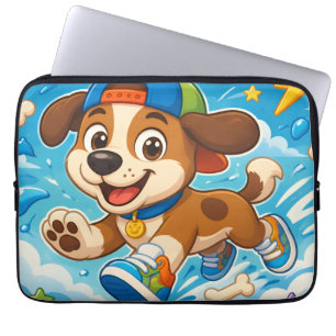 Schattige Cartoon Puppy Kids Laptop Sleeve