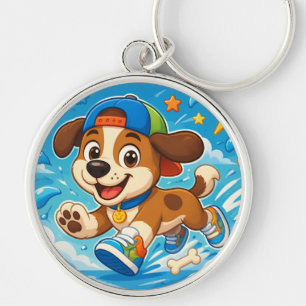 Schattige Cartoon Puppy Kids  Sleutelhanger