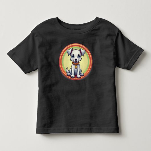 Schattige Cartoon Puppy Kinder Shirts (Voorkant)