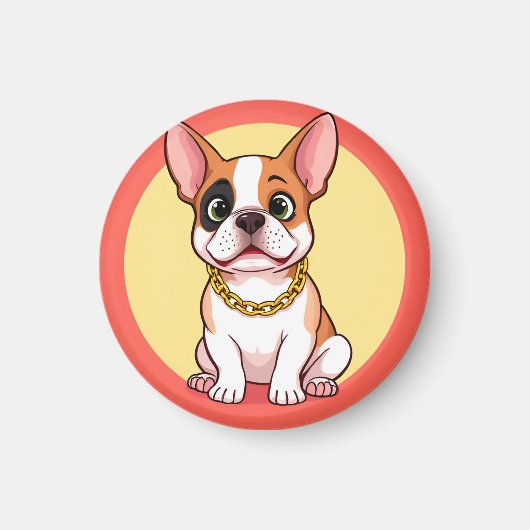 Schattige Cartoon Puppy Magneet (Voorkant)