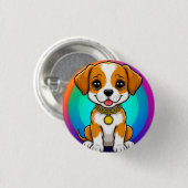 Schattige Cartoon Puppy Ronde Button 3,2 Cm (Voorkant /achterkant)