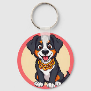 Schattige Cartoon Puppy Sleutelhanger