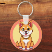 Schattige Cartoon Puppy Sleutelhanger (Achterkant)