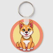 Schattige Cartoon Puppy Sleutelhanger (Achterkant)