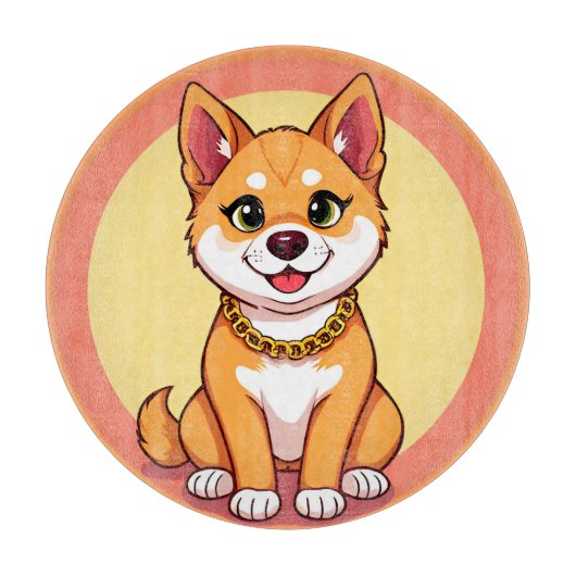 Schattige Cartoon Puppy Snijplank (Voorkant)
