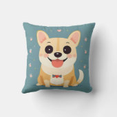 Schattige Cartoon Puppy speelse huisdier Kussen (Achterkant)