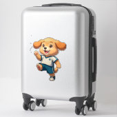 Schattige Cartoon Puppysoccer Speler Sticker (Koffer)