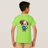 Schattige Cartoon Puppysoccer Speler T-shirt (Achterkant volledig)