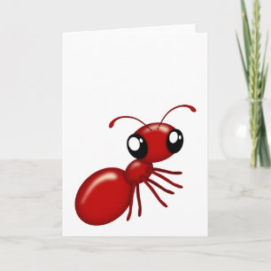 Schattige Cartoon Rode mier Blank Notecards Kaart