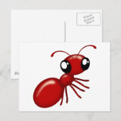 Schattige Cartoon rode mier Briefkaarten (Voorkant / Achterkant)