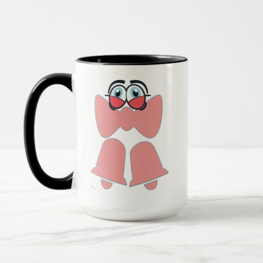 Schattige Cartoon Roze Strik Mok (Links)