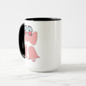 Schattige Cartoon Roze Strik Mok (Voorkant links)