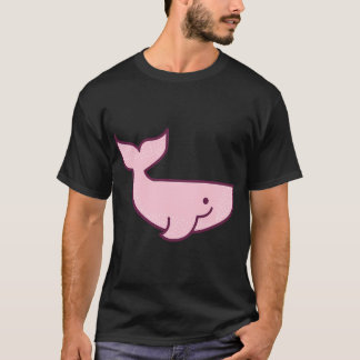 schattige cartoon roze walvis t-shirt
