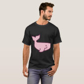 schattige cartoon roze walvis t-shirt (Voorkant volledig)