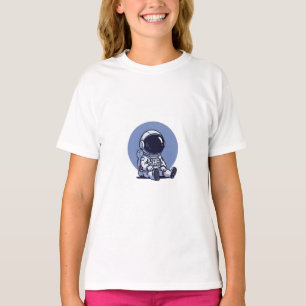 Schattige Cartoon Ruimtevaarder Kinderen T-shirt