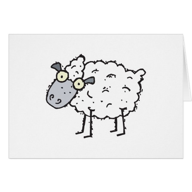 schattige cartoon schaap (Voorkant Horizontaal)
