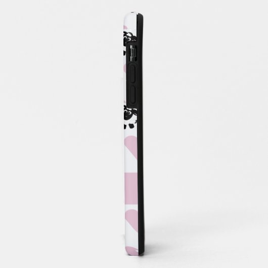 Schattige Cartoon Schaap Roze Hart Patroon Wit Case-Mate iPhone Case (Achterkant/links)