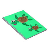 Schattige Cartoon Schildpad Notitieboek (Rechterzijde)