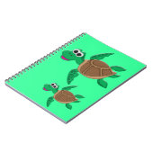 Schattige Cartoon Schildpad Notitieboek (Linkerzijde)