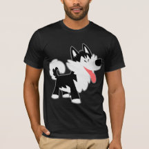 Schattige Cartoon Siberisch Husky T-shirt