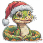 Schattige Cartoon Slang Sticker (Voorkant)
