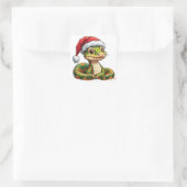 Schattige Cartoon slang Vierkante Sticker (Tas)