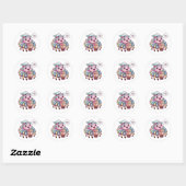 Schattige Cartoon Spider: Gezellig, Kawaii Vibes Ronde Sticker (Vel)