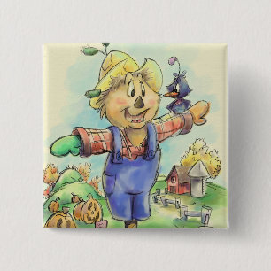 schattige cartoon-spoelknop vierkante button 5,1 cm
