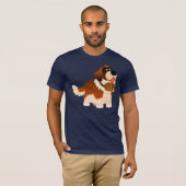 Schattige Cartoon St Bernard T-shirt (Voorkant volledig)