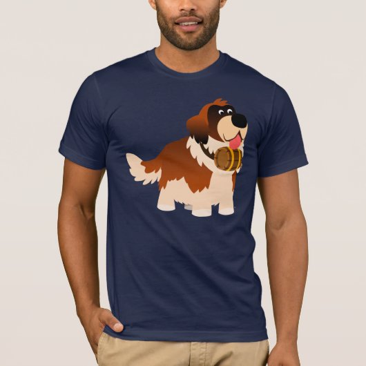 Schattige Cartoon St Bernard T-shirt (Voorkant)