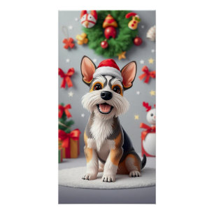 Schattige cartoon-stijl hond perfect poster