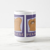 Schattige Cartoon stijl pekinees hond Koffiemok (Center)