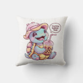 Schattige Cartoon Turtle: Gezellig, Kawaii Vibes Kussen (Achterkant)