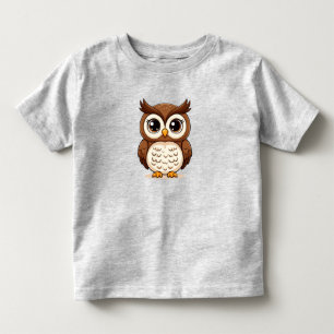 Schattige Cartoon Uil Met Grote Ogen Kinder Shirts