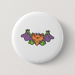 schattige cartoon vampier vleermuis ronde button 5,7 cm