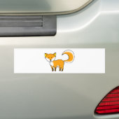 schattige cartoon van vossenvee bumpersticker (Op auto)
