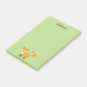 schattige cartoon van vossenvee post-it® notes (Schuin)
