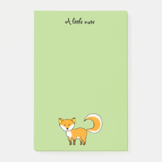 schattige cartoon van vossenvee post-it® notes (Voorkant)