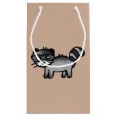 schattige cartoon van wasbeerdieren klein cadeauzakje (Achterkant)