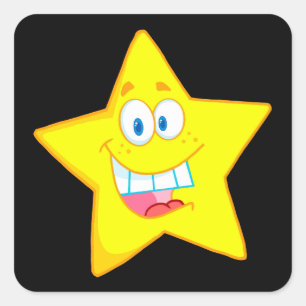 schattige cartoon vierkante sticker